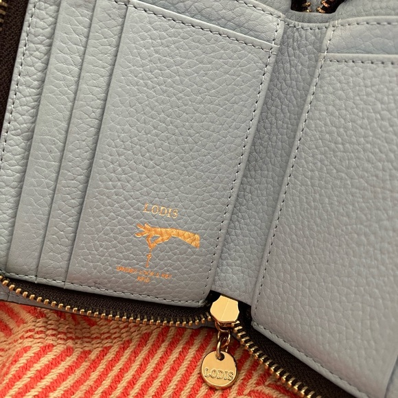 Lodis Blue Leather Wallet - Picture 3 of 4